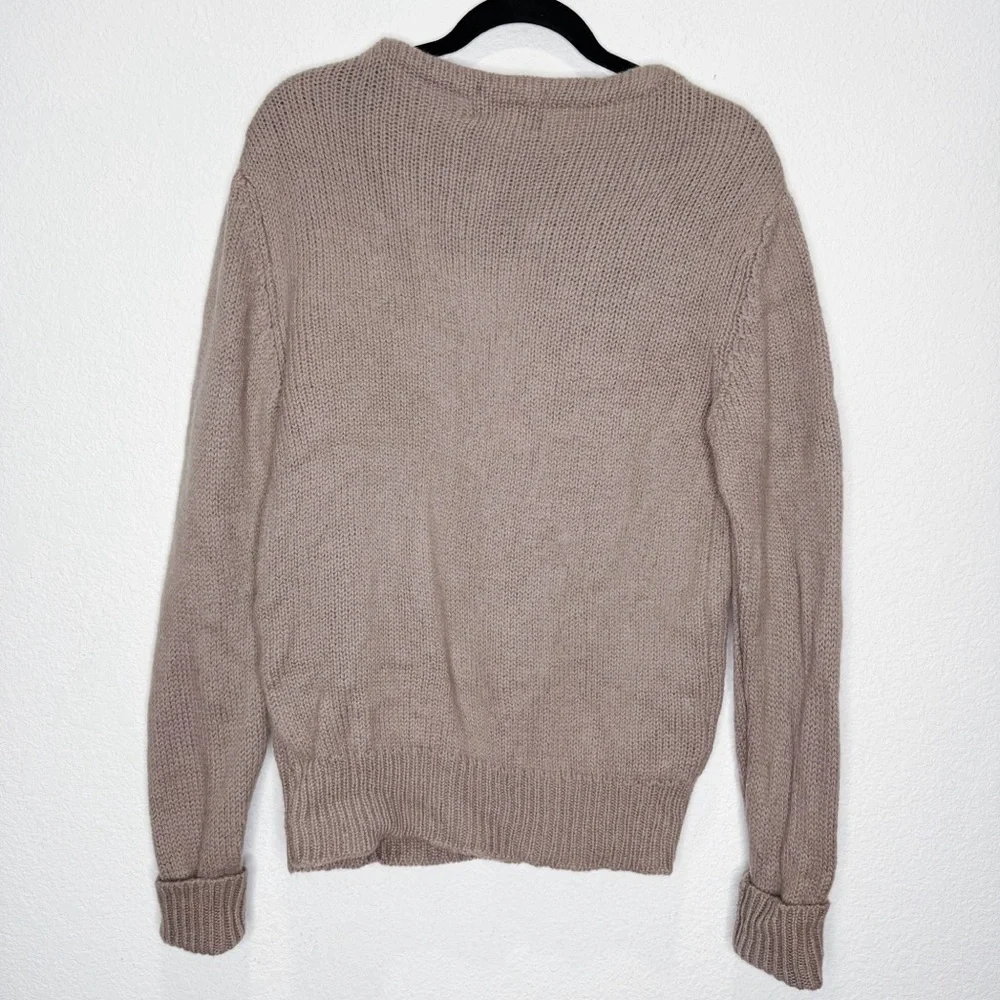 Vintage Lands End 100% Wool Grandpa Sweater Heavy Knit